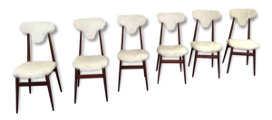 6 chaises en bois et - design 1950