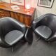 Vintage balloon shell armchair