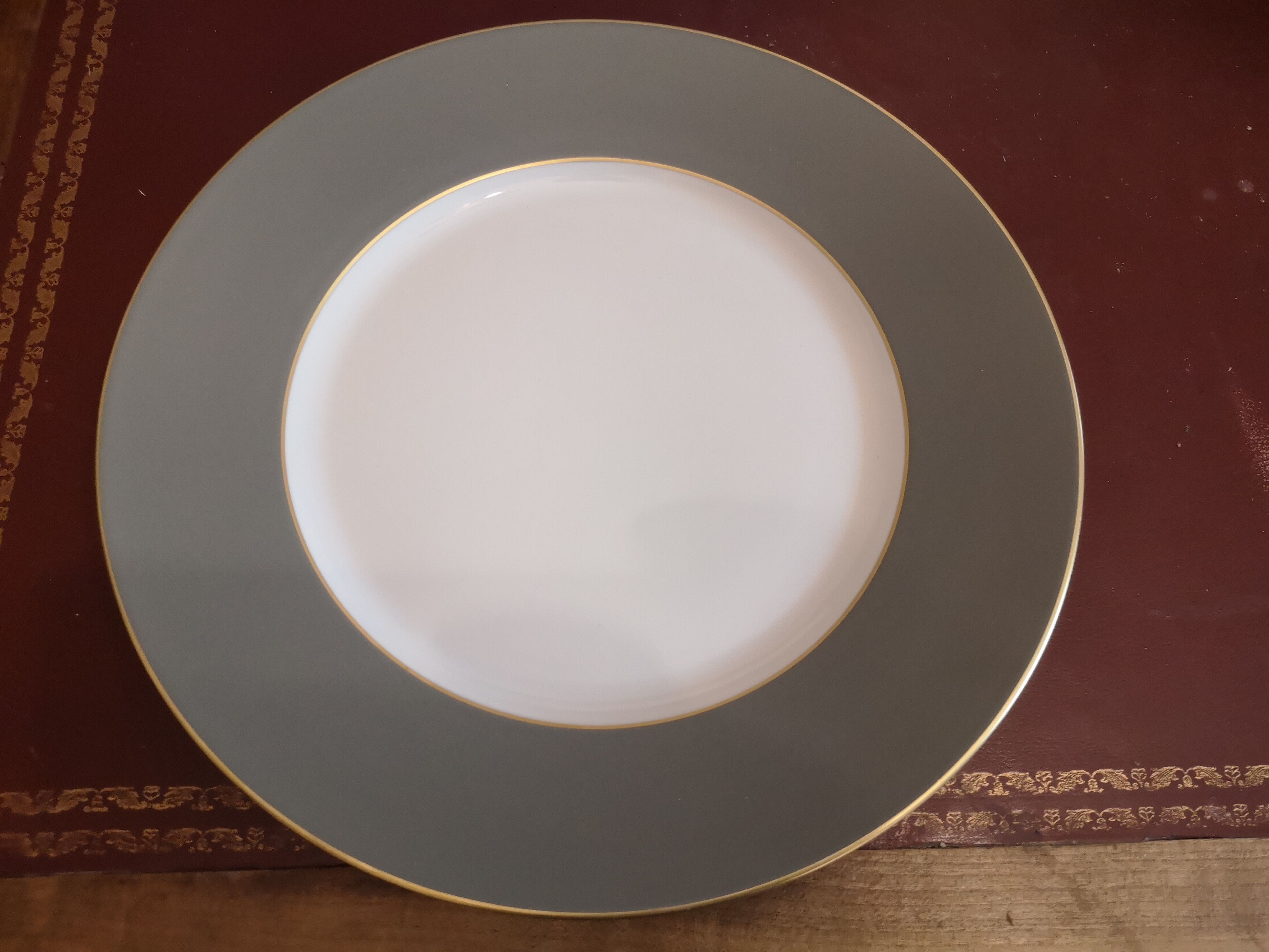 6 plates mouse grey limoges legle under the sun