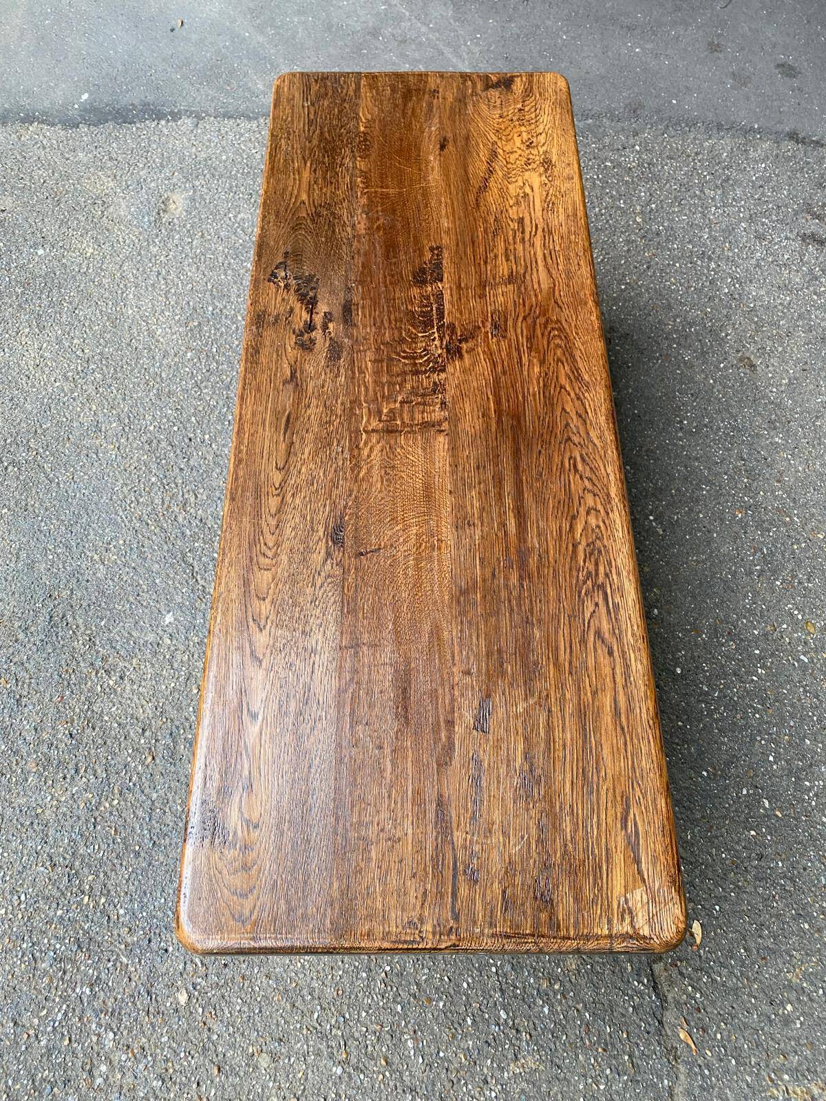 19th century solid oak farmhouse or monastery coffee table