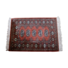 Tapis vintage en laine et franges au design turkman tekke  103x65cm