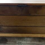 Old solid oak cabinet with its large drawer.