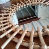 Oval rattan sun mirror