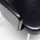 Set of 4 Saarinen executive chairs for Knoll in original black leather.