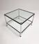 Table basse en verre carré 71 x 71 cm, années 1990