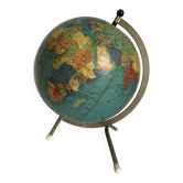 Globe terrestre tripode doré Taride, 1965
