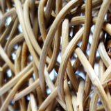 Woven rattan lamppost