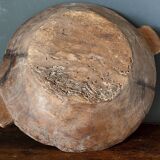 Coupe monoxyle en bois sculpté art populaire XXe