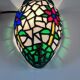 Pair of Tiffany-style wall sconces in colored glass mosaic