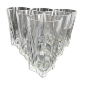 6 verres à orangeade - cristal soufflé et taillé