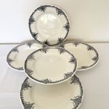 Flat ironstone plates bft 19th century