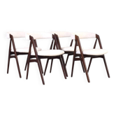 Mid-Century Danish Teak Dining Chairs by Th. Harlev for Farstrup, Set of 4