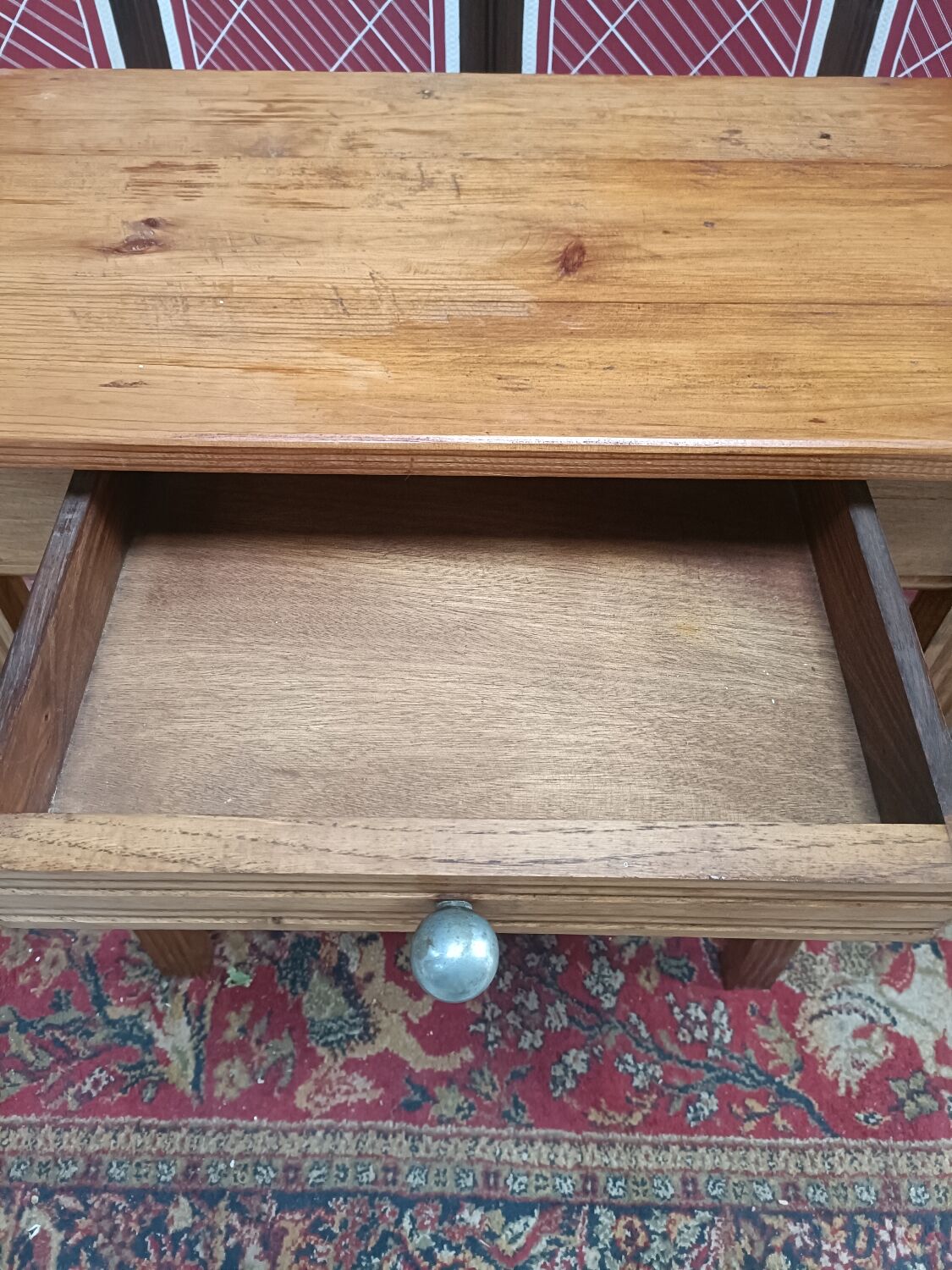 Vintage pine toilet table