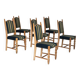 1970s, set 6 pcs of Danish dinning chairs, original good condition, furniture wool.