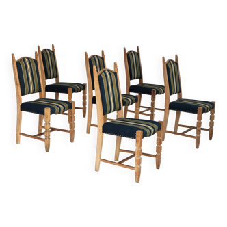 1970s, set 6 pcs of Danish dinning chairs, original good condition, furniture wool.