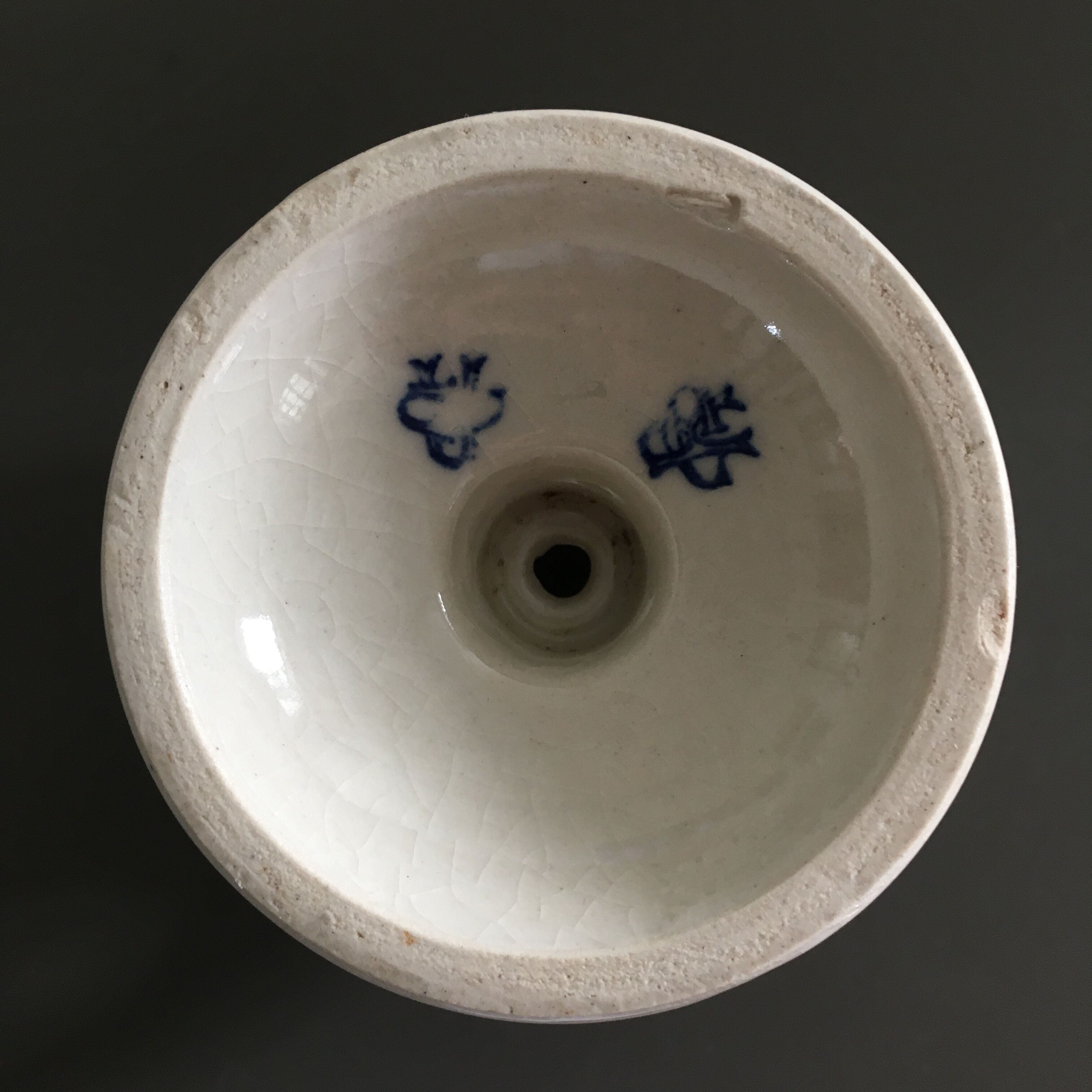 Blue decorative flower vase