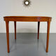 Extendable round teak table French design TV furniture Paris 1960