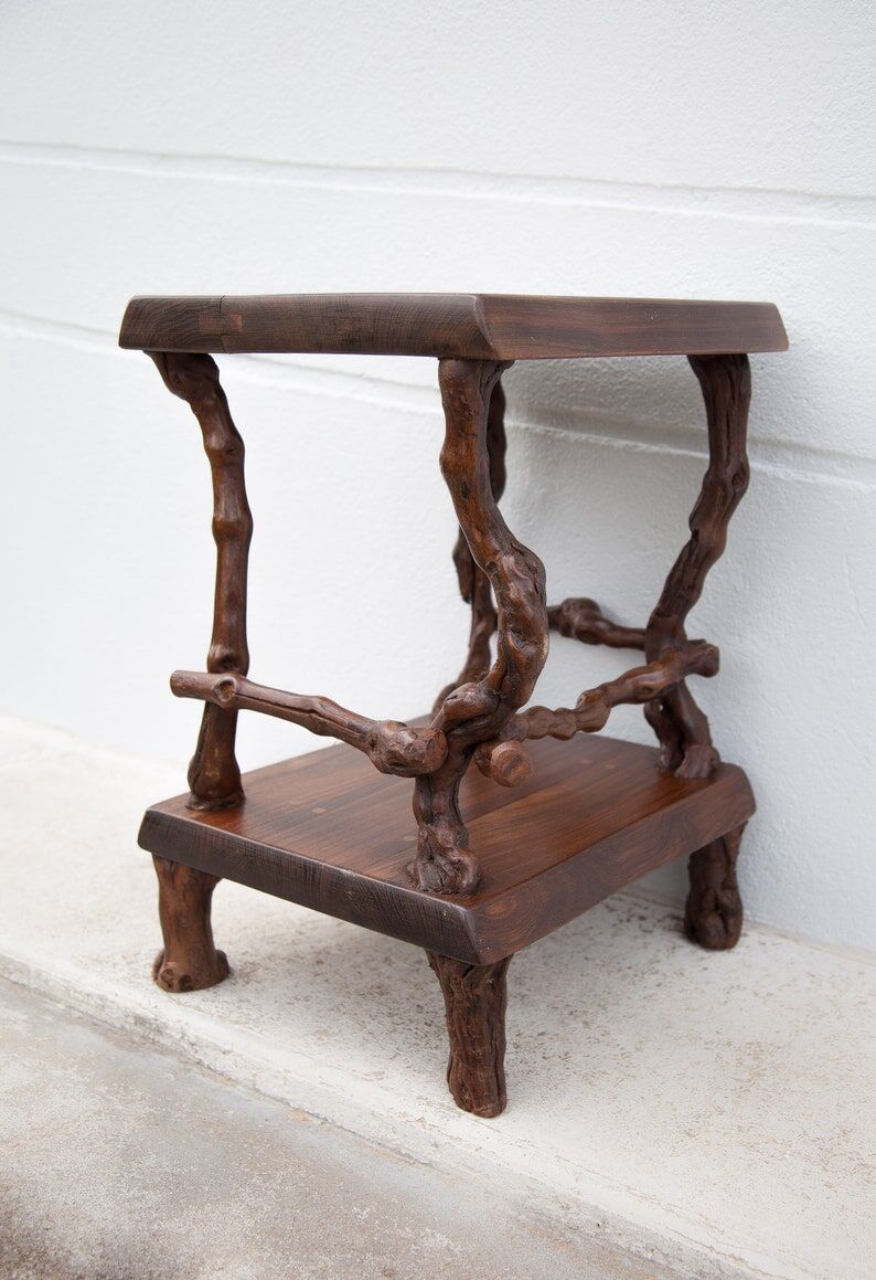 Vines and vintage wood table