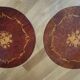 2 petites tables marquerie acajou