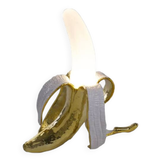 Lampe de Table • Banane Louie • Version Gold • Seletti • 2000