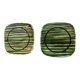 Pair of ceramic coasters from Saint Clément, 1950