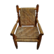 Fauteuil bois et corde années 50