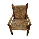 1950s Wooden armchair and rope