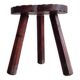 Tabouret tripode bois - look chalet brutaliste
