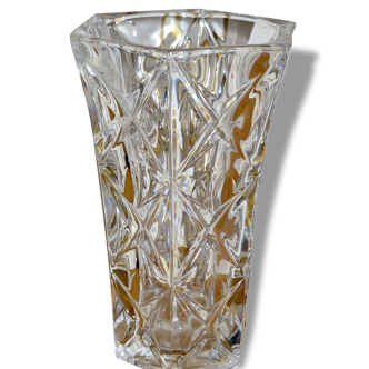 Carved glass vase
