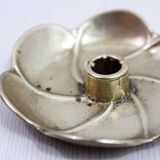 Brass flower candle holder
