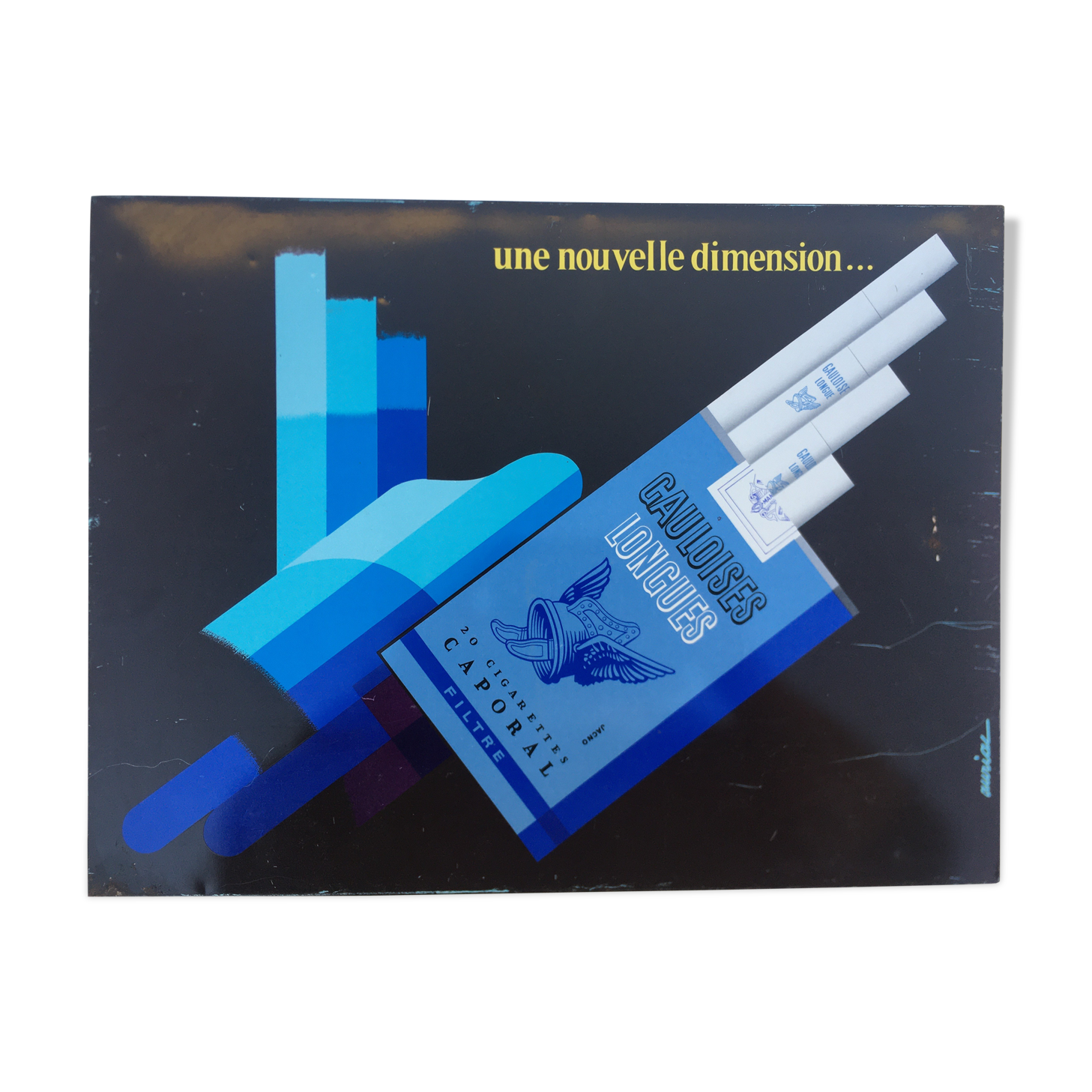 Gauloises Long advertising plate