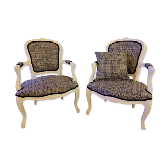 Paire de fauteuils Louis XV