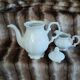 Coffee pot + porcelain milk jug