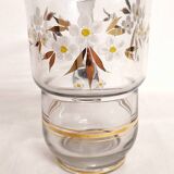 Jarra de cristal pintada a mano. Spain, 1950s.