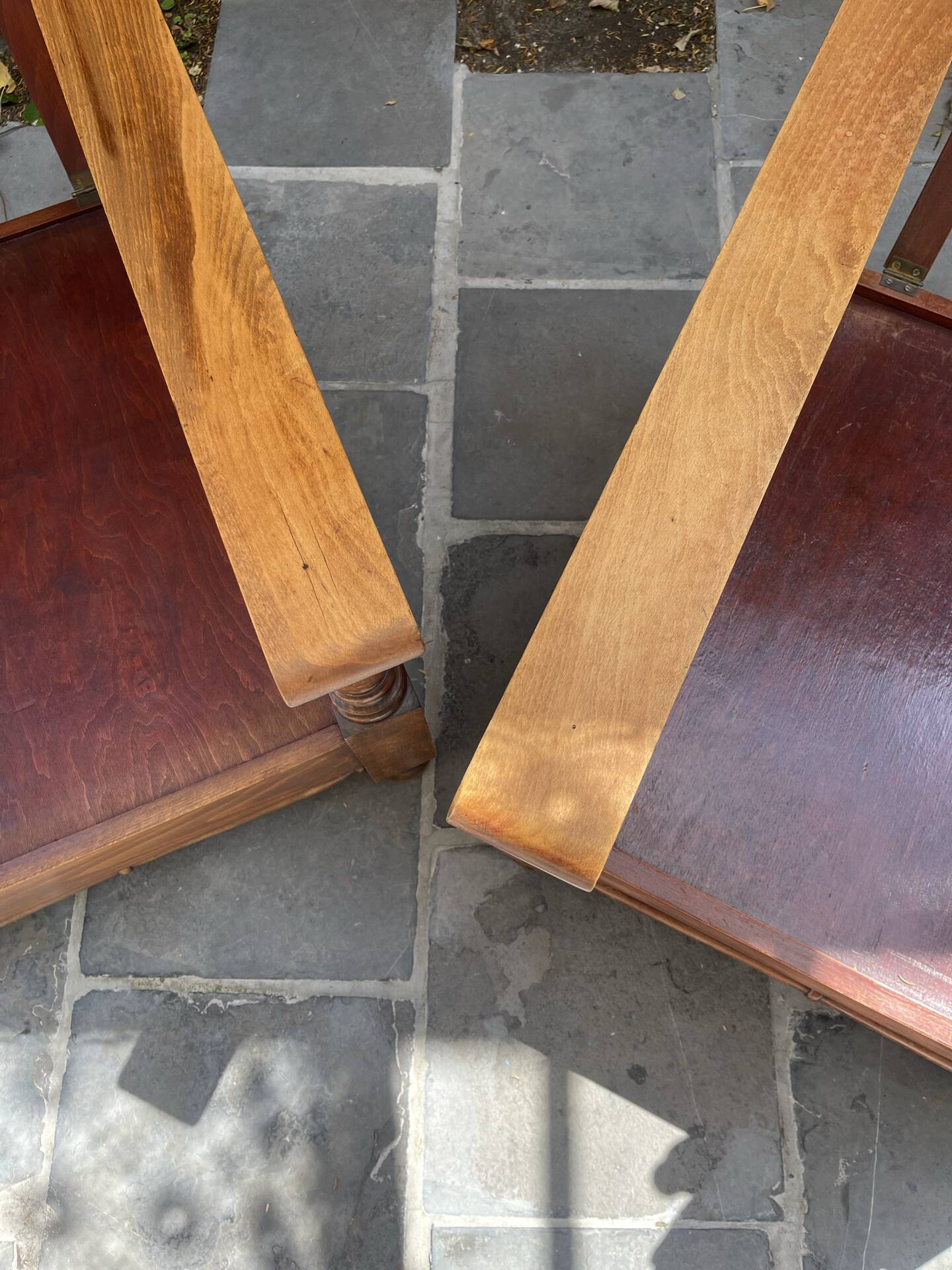 2 Armchairs with 2 Persian cushions