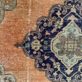 Distressed Turkish Runner 375x80 cm wool Vintage Tribal Rug