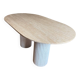 Oblong travertine dining table 150x90cm