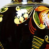 Vintage large vase from the 60s-70s, Hungarian MHV, in hand-painted glazed ceramic.
