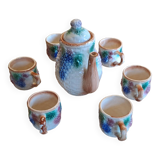 Old barbotine coffee service