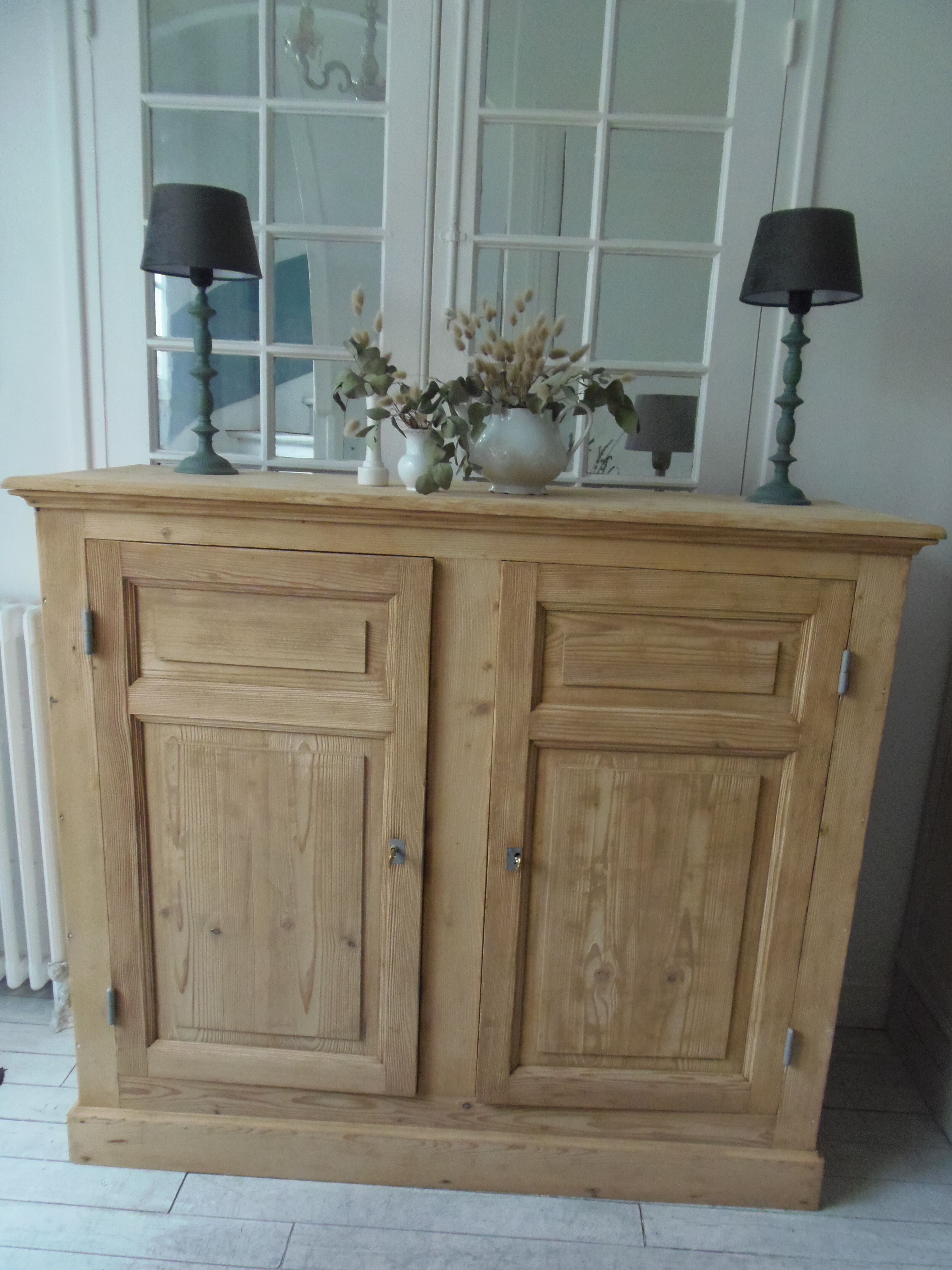 Vintage sideboard in raw pitchpin