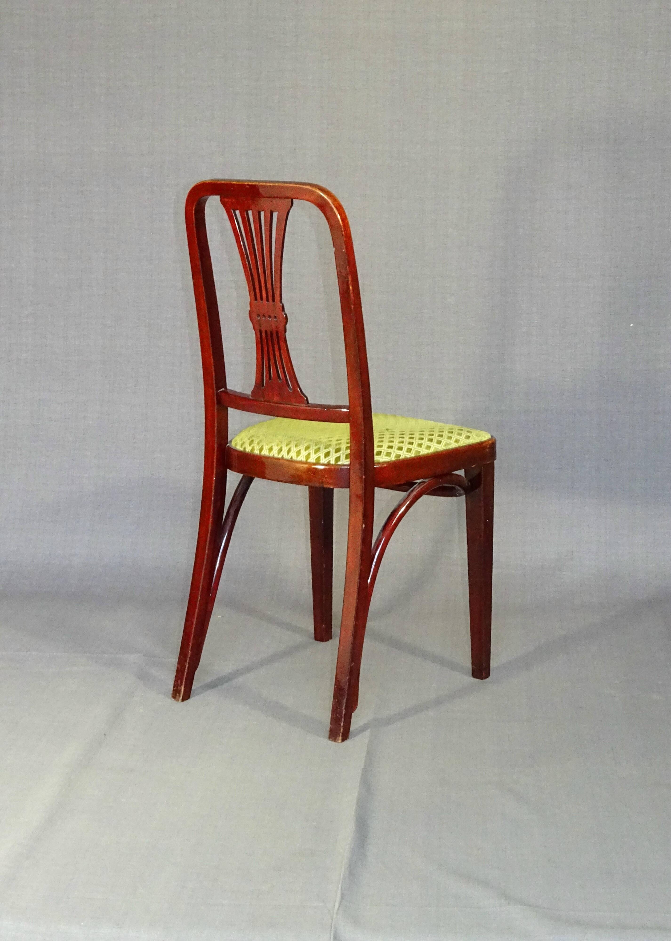 Set of 4 Art Deco chairs by Thonet, No. A78, circa 1930