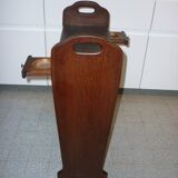 Magazine rack with ashtrays, wooden end table