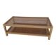 Golden rectangular coffee table year 70