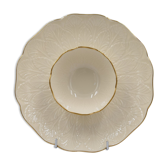 Vintage porcelain dish Lenox USA aperitif or entremets leaves in slight relief