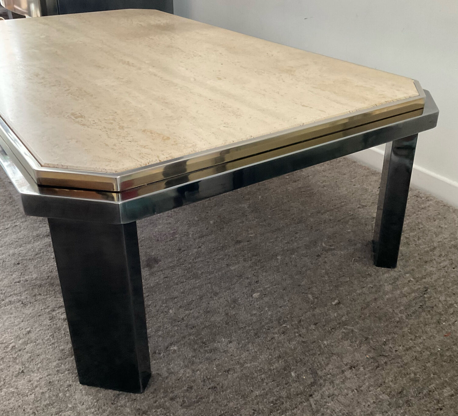 Travertine coffee table in the 70s