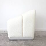 Fauteuil Groovy boucle blanc cassé par Pierre Paulin
