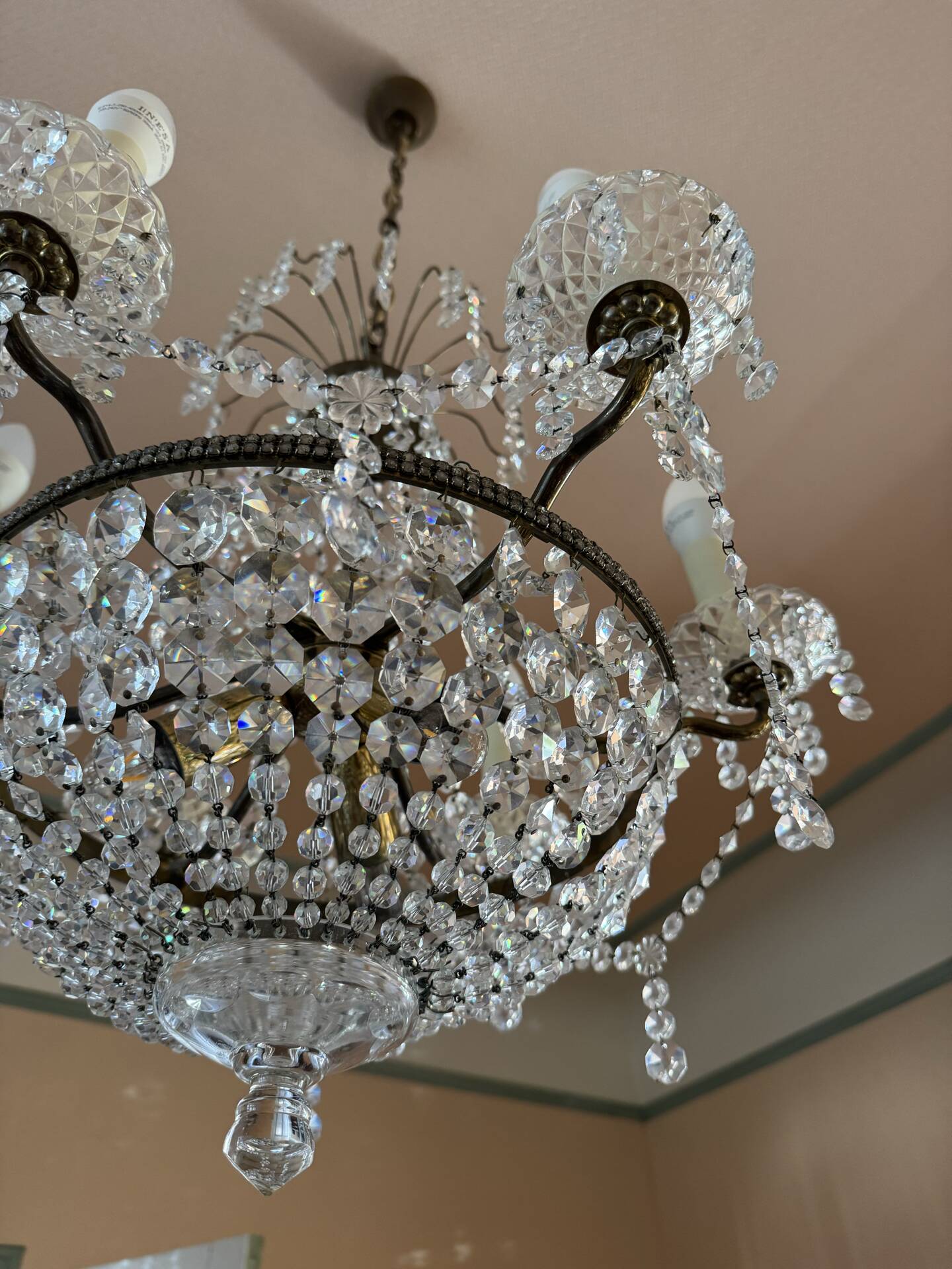 Crystal balloon chandelier from the 1960s.