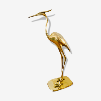 Vintage brass heron