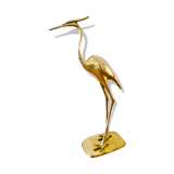 Vintage brass heron