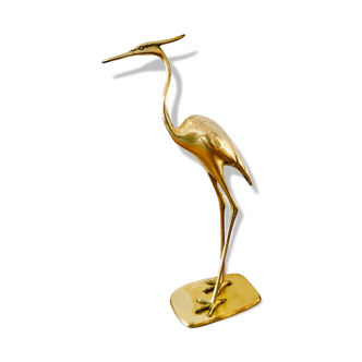 Vintage brass heron